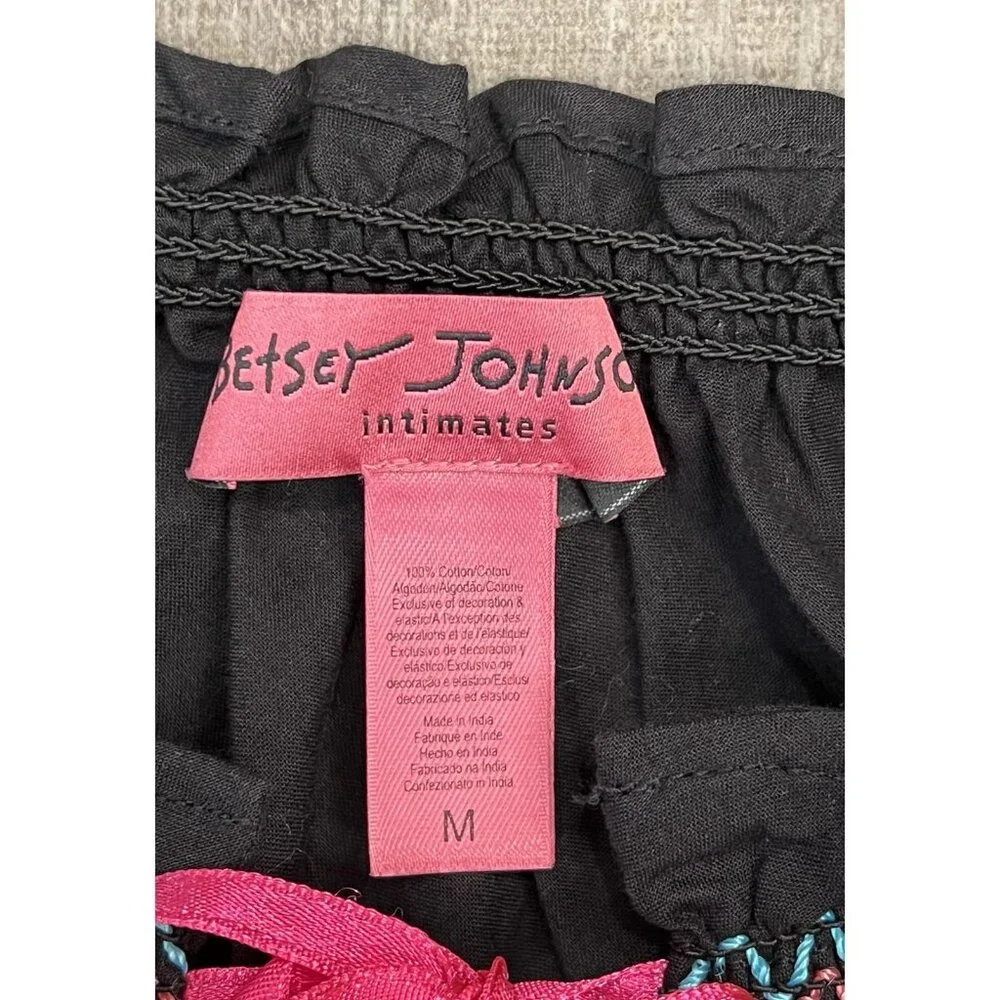 Betsey Johnson Intimates Tunic Dress Lounge Medium Size Cover Up Embroidered - Picture 3 of 9